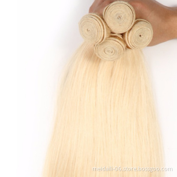Hair Vendors Cuticle Aligned Extensions Wholesale Blond 613 Silky Straight Wave Hair Bundles